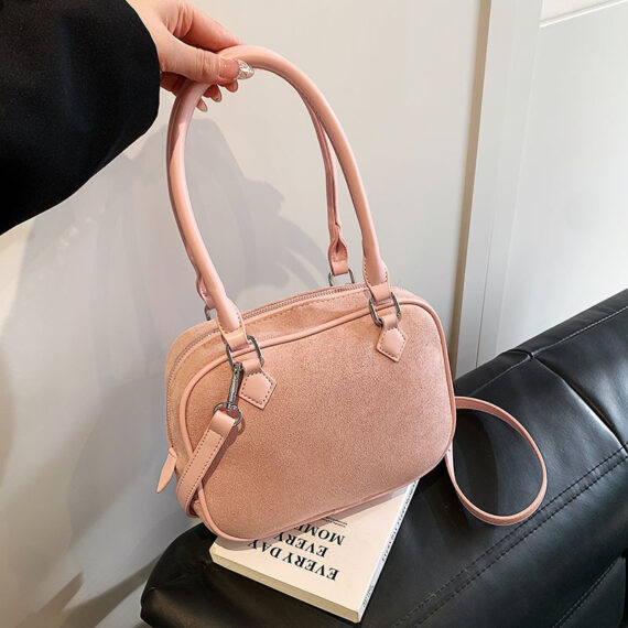 Trendy Suede Crossbody Handbag - Image 2