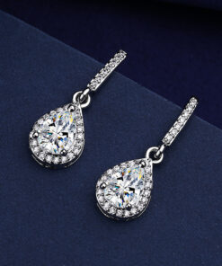 Drop Shape Zircon Earrings