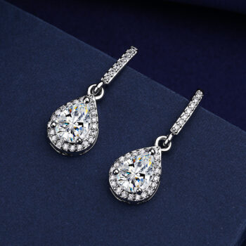 Drop Shape Zircon Earrings