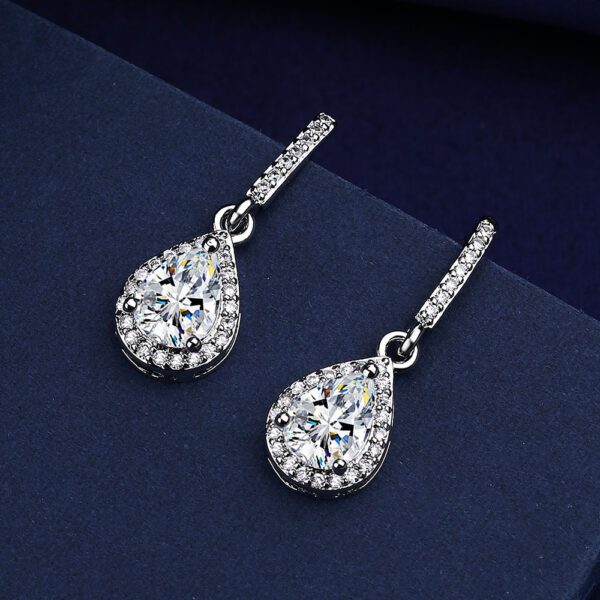 Drop Shape Zircon Earrings
