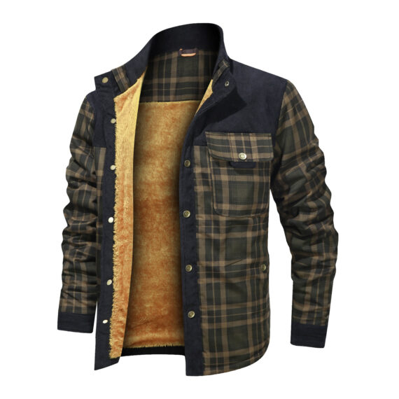Stylish Men's Wool Thick Coat Jacket - Image 6