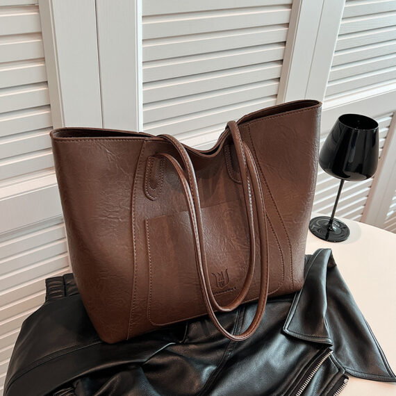 Casual Leather Retro Shoulder Bag - Image 2