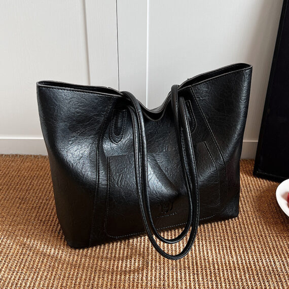 Casual Leather Retro Shoulder Bag - Image 7
