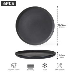 6-Piece Versatile Food Plate Set – Oven & Microwave Safe