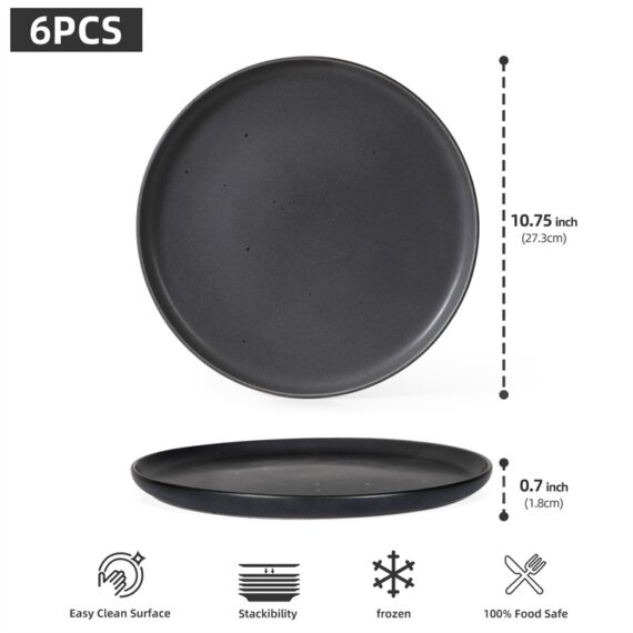 6-Piece Versatile Food Plate Set – Oven & Microwave Safe