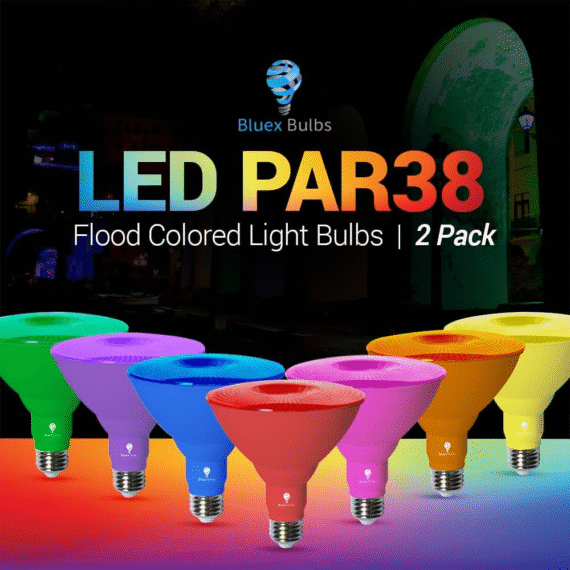 Bluex LED PAR38 Blue Flood Bulb – 2 Pack - Image 6