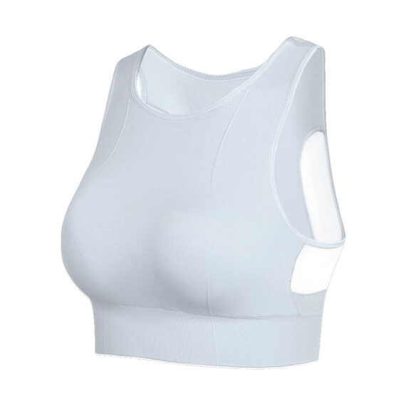 No Underwire Mesh Beauty Back Double-decker Sports Bra - Image 9