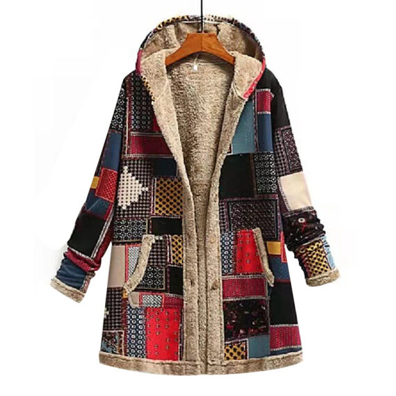 Cotton And Linen Printed Hoodie - Image 2