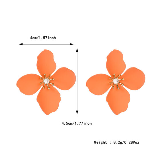 Colorful Flower Stud Earrings - Image 2