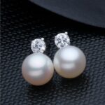 Round Pearl Stud Earrings - Image 3