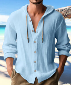 Hooded  Linen Shirt
