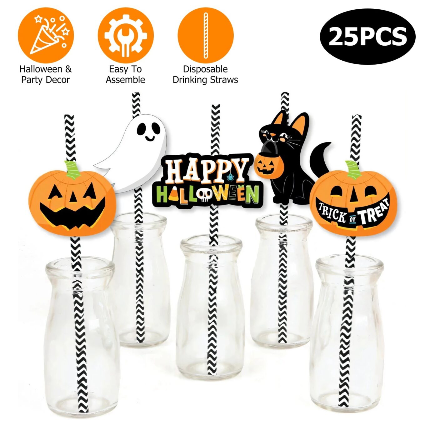 Halloween Party  Decorative Straws